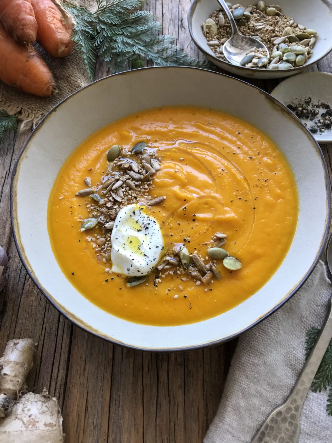 Crema de Zanahoria y Jengibre Confieso que Cocino