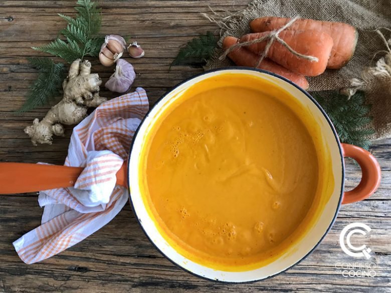 Crema de Zanahoria y Jengibre Confieso que Cocino