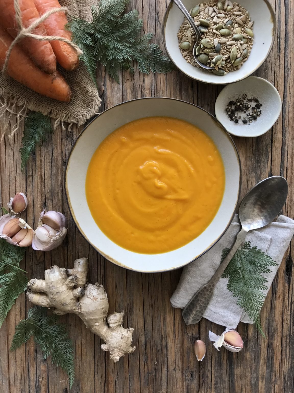 Crema de Zanahoria y Jengibre Confieso que Cocino